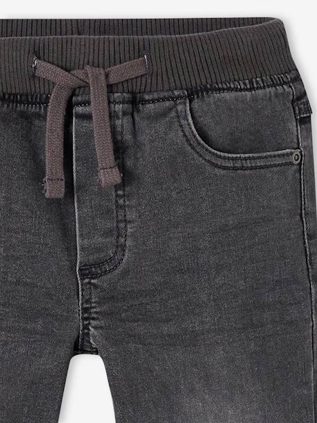 Onverwoestbare rechte relaxjeans jongens, eenvoudig aan te trekken denimgrijs+ongewassen denim+stone - vertbaudet enfant 