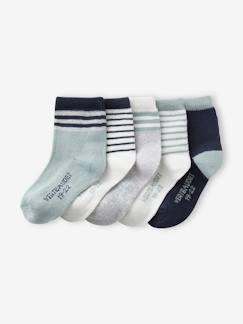 Baby-Sokken, kousen-Set van 5 paar gestreepte sokken jongens