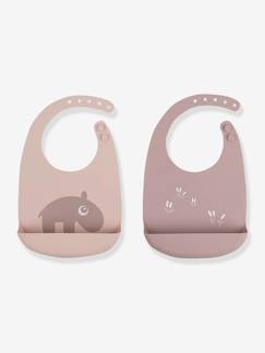 Verzorging-Baby eet en drinkt-Set van 2 Croco siliconen slabbetjes DONE BY DEER