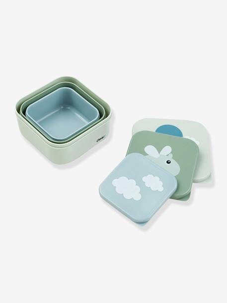 Set van 3 DONE BY DEER dozen Deer Friends blauw+groen+nude - vertbaudet enfant 