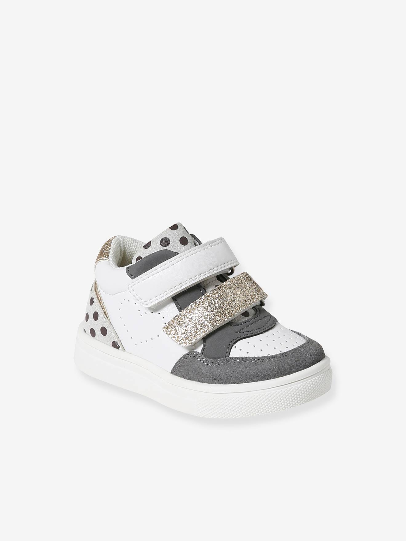 Sneakers met klittenband voor baby's wit