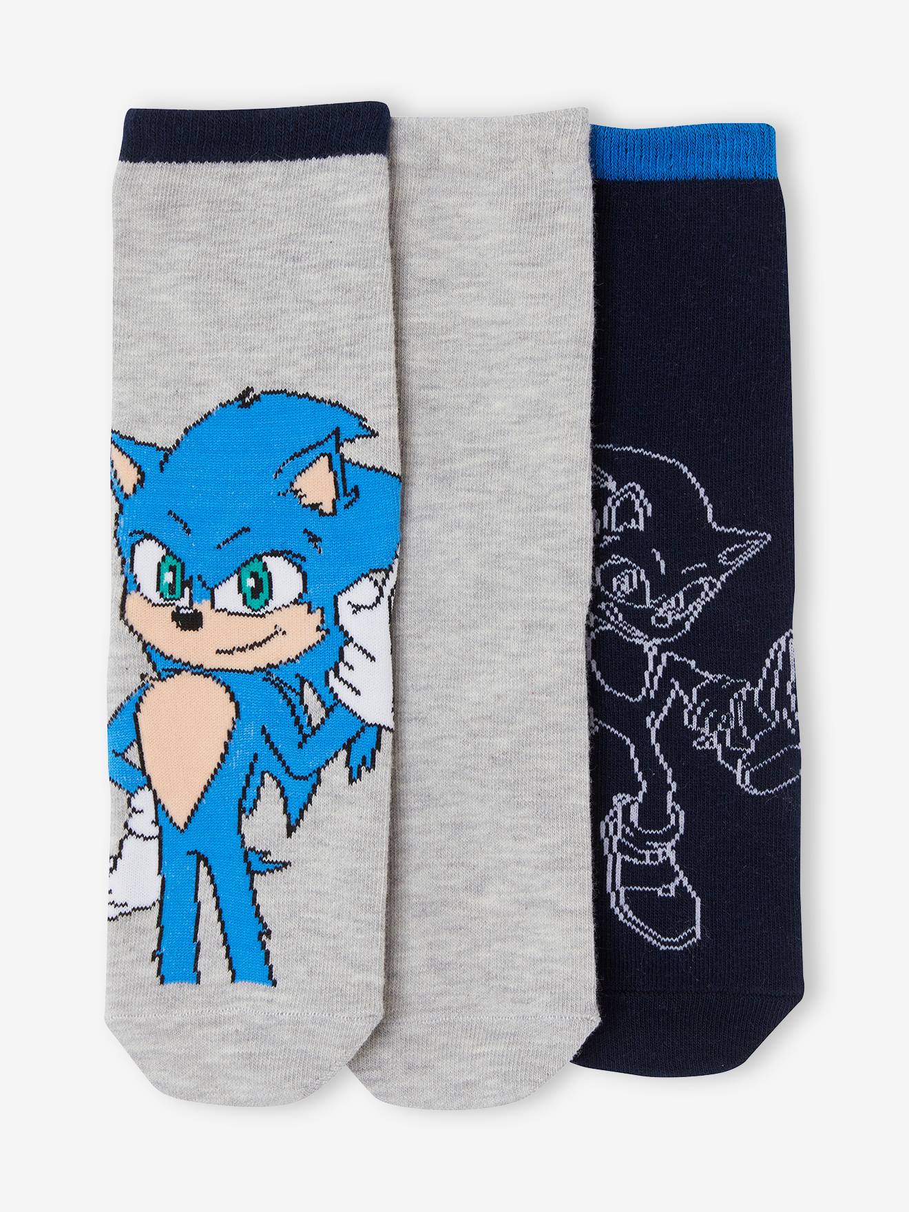 Set van 3 paar sokken Sonicยฎ marineblauw