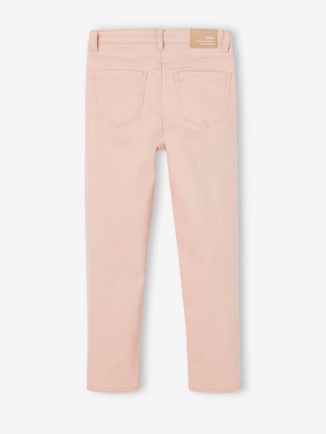 Broek Mom fit MorphologiK Fin meisjes dennen+ecru+inktblauw+perzik+roze (poederkleur) - vertbaudet enfant 