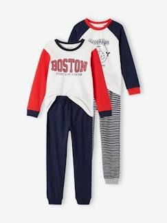 Jongens- Pyjama, surpyjama-Set van 2 pyjama's "Sport US" voor jongens