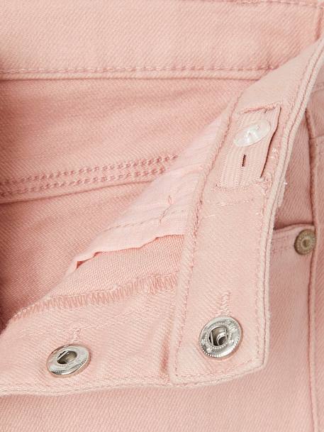 Broek Mom fit MorphologiK Fin meisjes dennen+ecru+inktblauw+perzik+roze (poederkleur) - vertbaudet enfant 