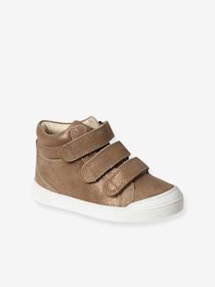 Schoenen-Leren MID-sneakers met klittenband, kleutercollectie meisjes