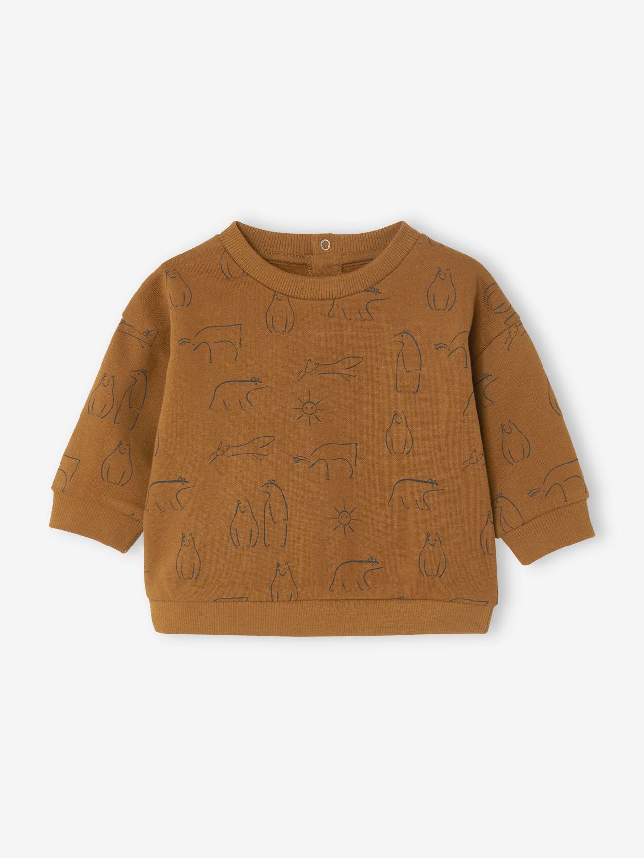 Sweatshirt baby berenmotief brons