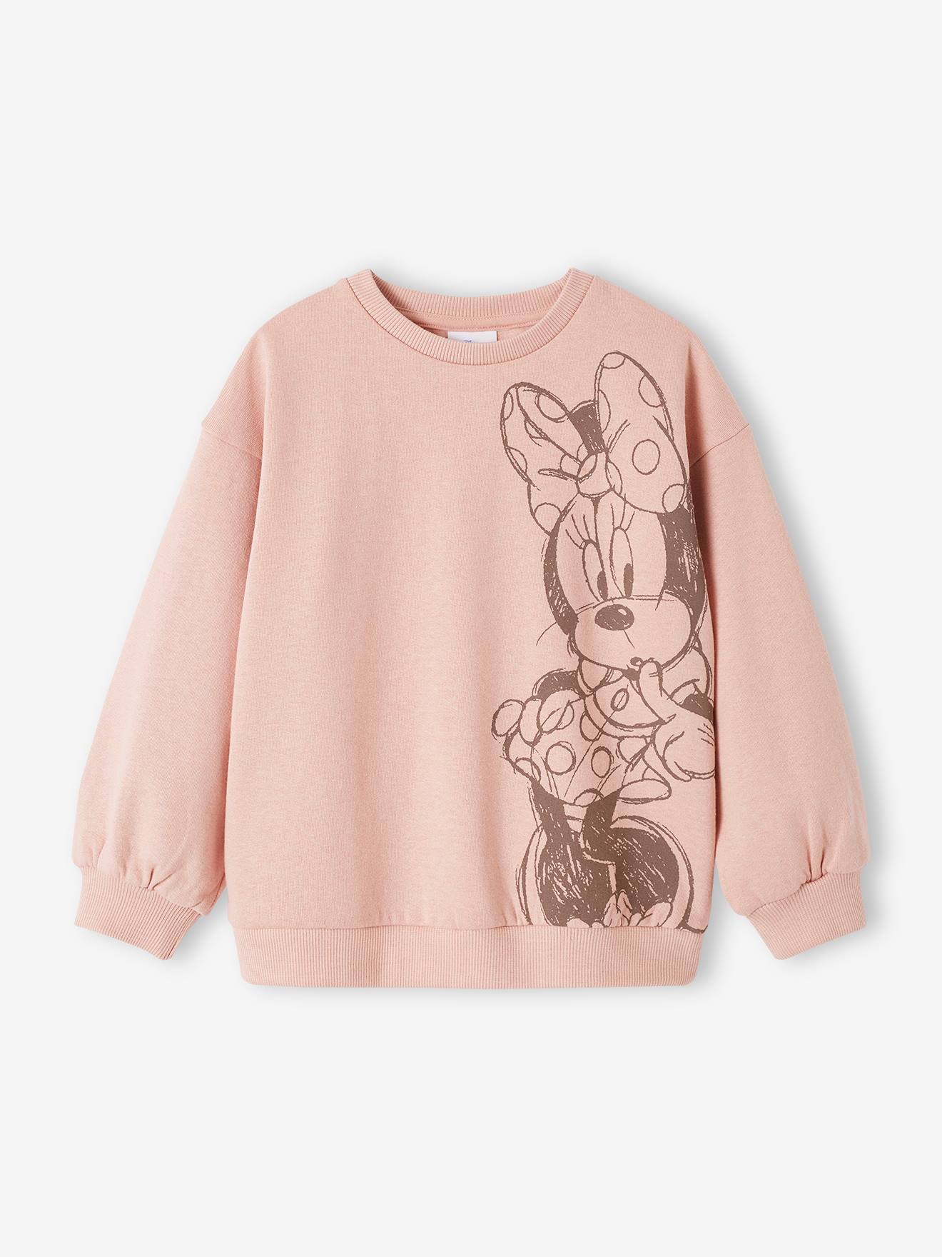 Meisjessweater Disney Minnie® roze (poederkleur)