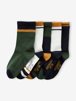 Set van 5 paar colourblock sokken voor jongens  - vertbaudet enfant