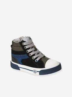 -Hoge sneakers van leer, kleutercollectie