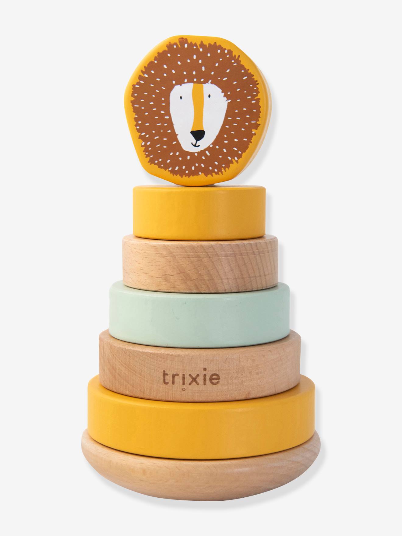 Houten stapeltoren - TRIXIE geel afbeelding