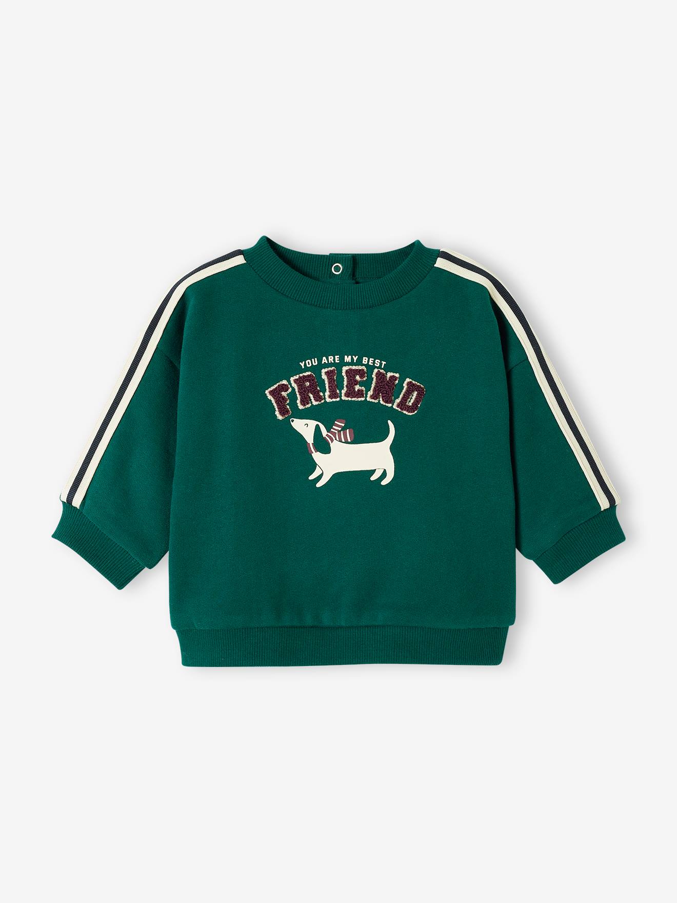 Molton babysweater groen