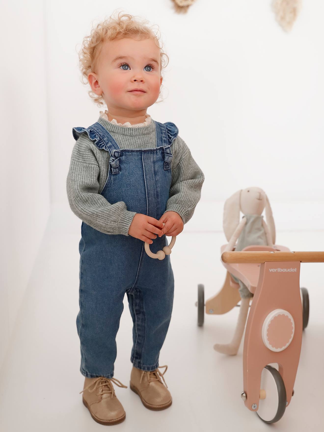 Babytuinbroek van denim stone