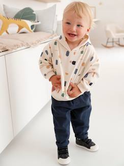 Baby-Babyset-Babyset met sweater van fleece en keper broek