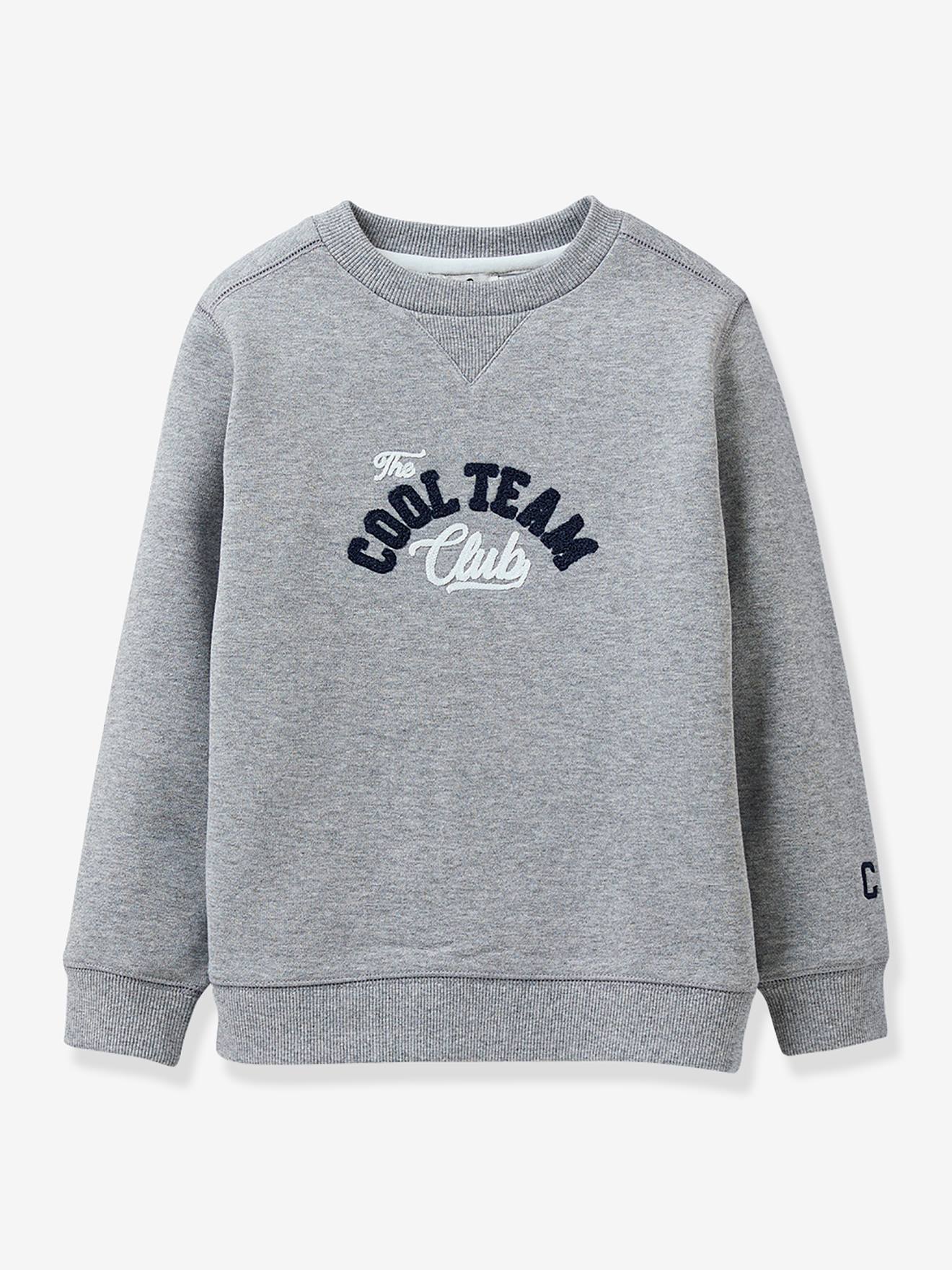 CYRILLUS jongenssweater "cool team" gemêleerd grijs