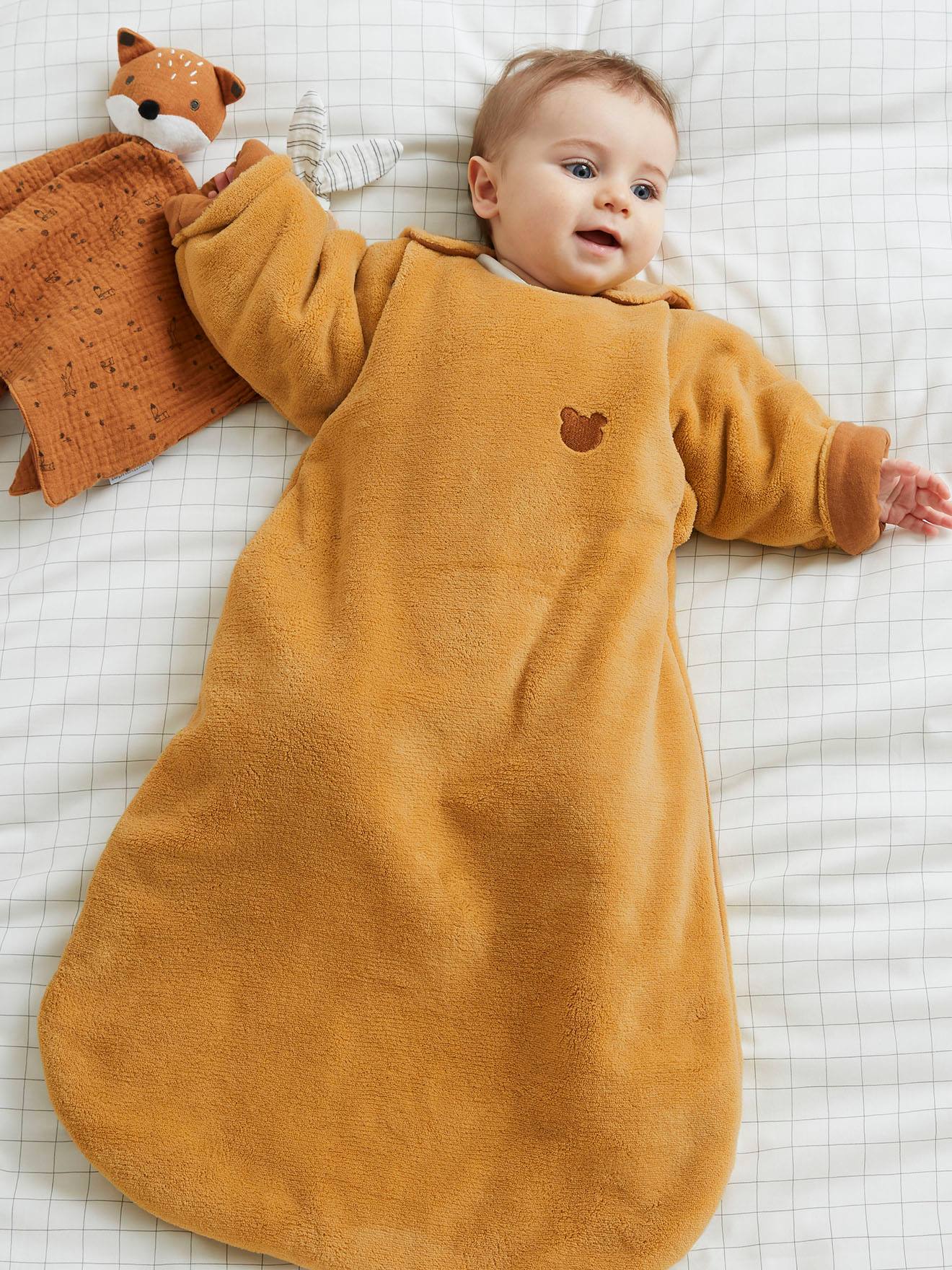 ALASKA Basics Fleece trappelzak mosterdgeel
