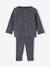 Set met shirt en broek voor baby's van tricot gechineerd lichtgrijs+leigrijs+saliegroen+wit - vertbaudet enfant 
