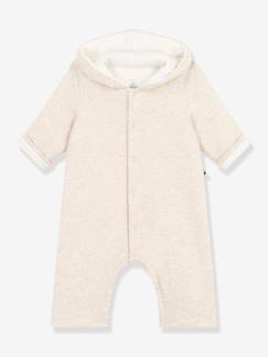 -Lange gewatteerde jumpsuit met capuchon in katoen voor baby's PETIT BATEAU