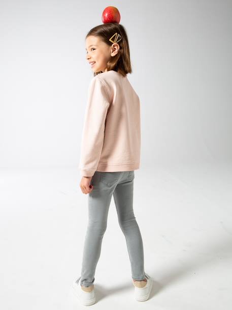 Treggingjeans Basics meisjes denimgrijs+double stone+jeansblauw+stone - vertbaudet enfant 