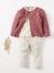Basic geribde babylegging gemêleerd beige+snoepjesroze - vertbaudet enfant 