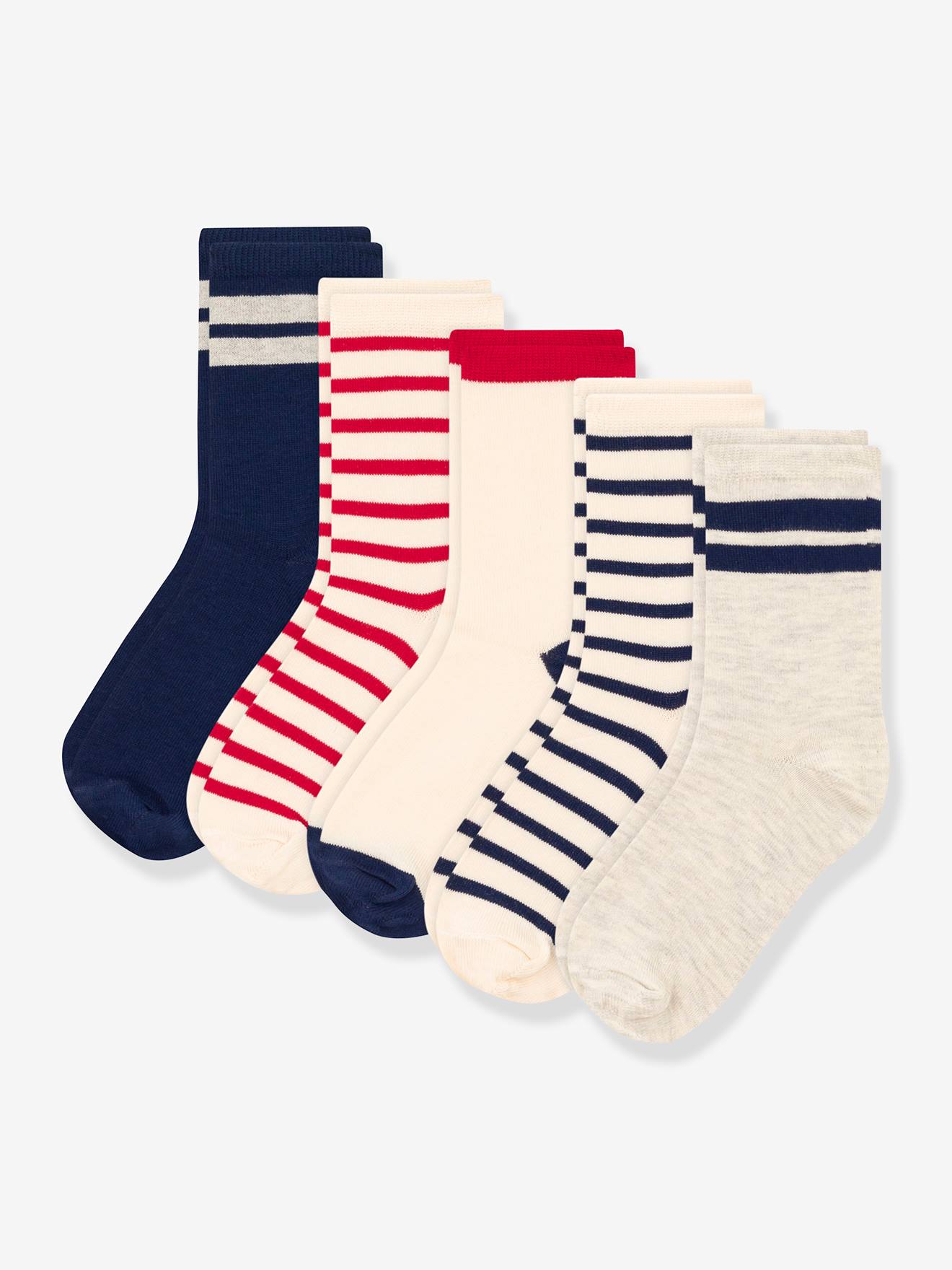 Set van 5 paar gemengde sokken PETIT BATEAU meerkleurig