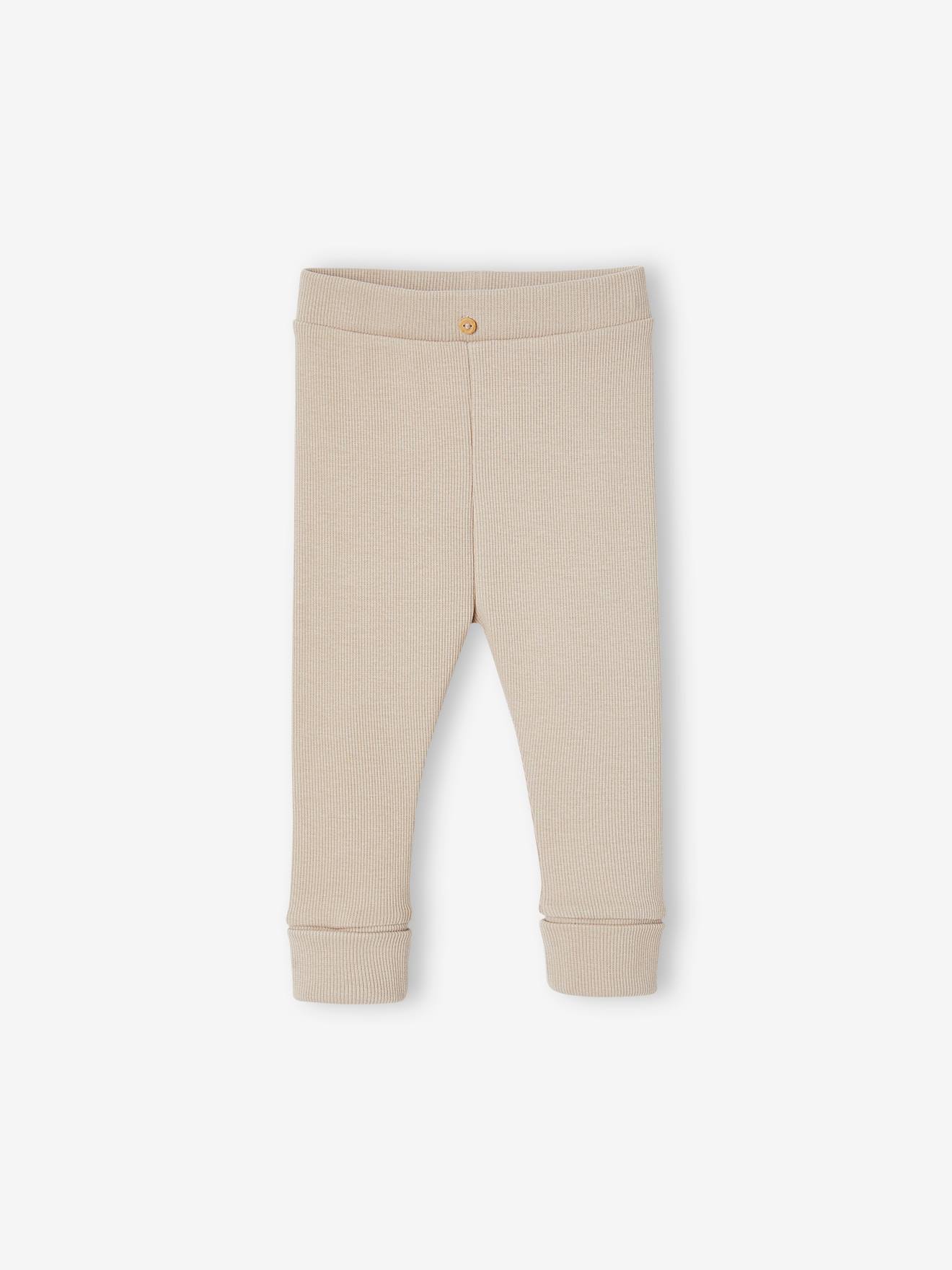 Lange legging voor baby's BASICS beige