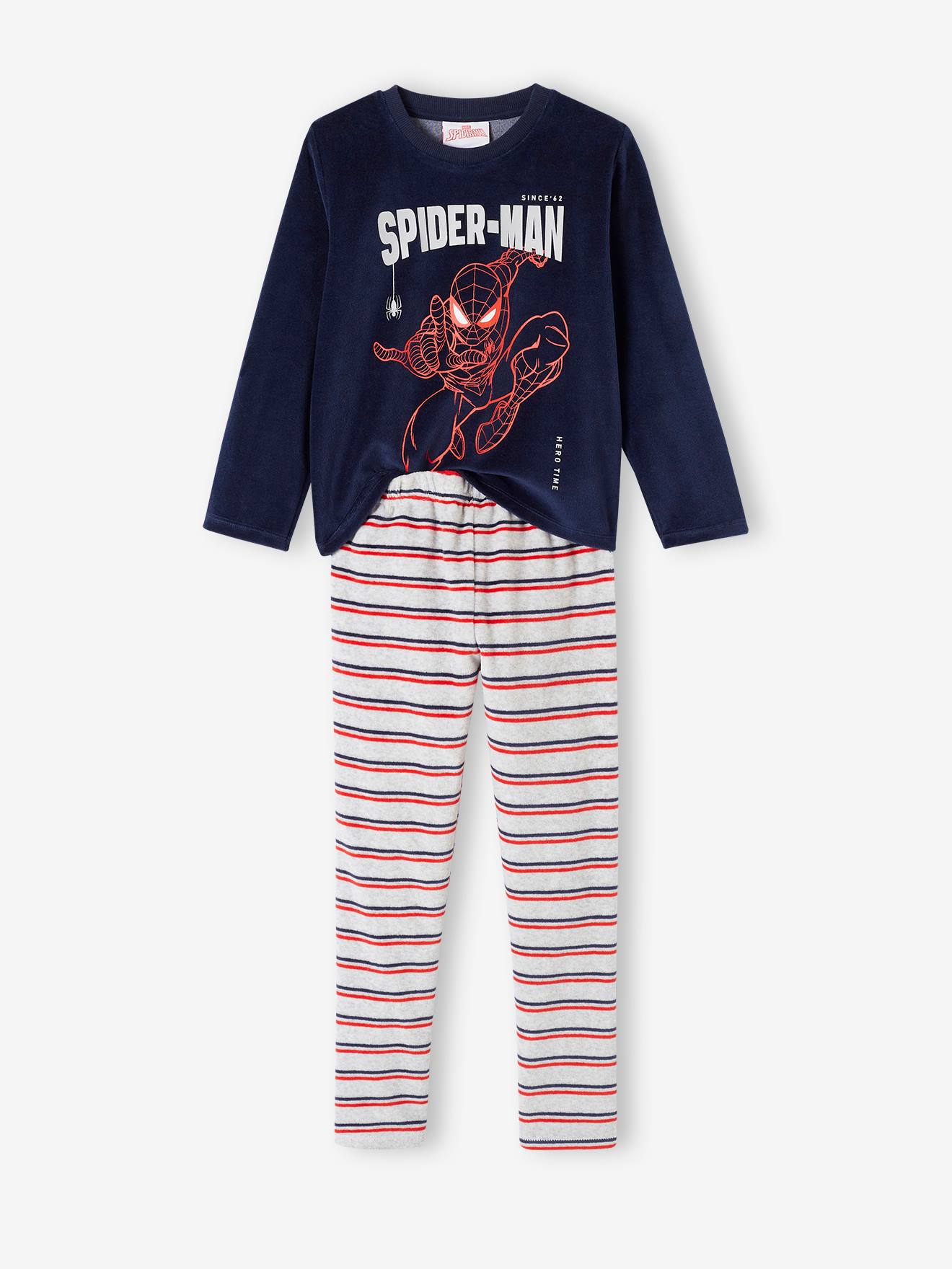 Marvel® Spider-Man jongenspyjama van fluweel marineblauw