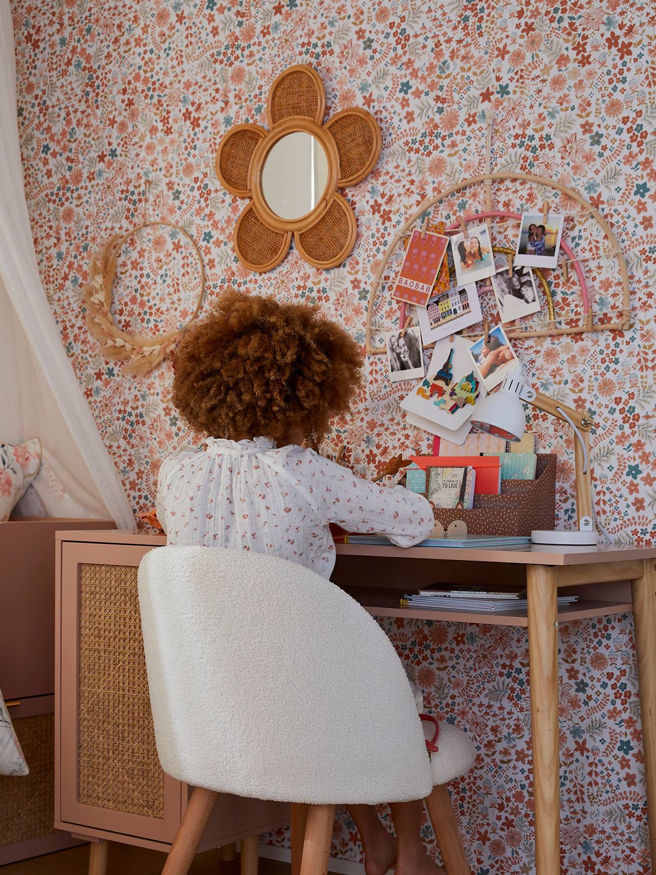 VERTBAUDET Kinderbureau POÉSIE-ASSORTIMENT nude