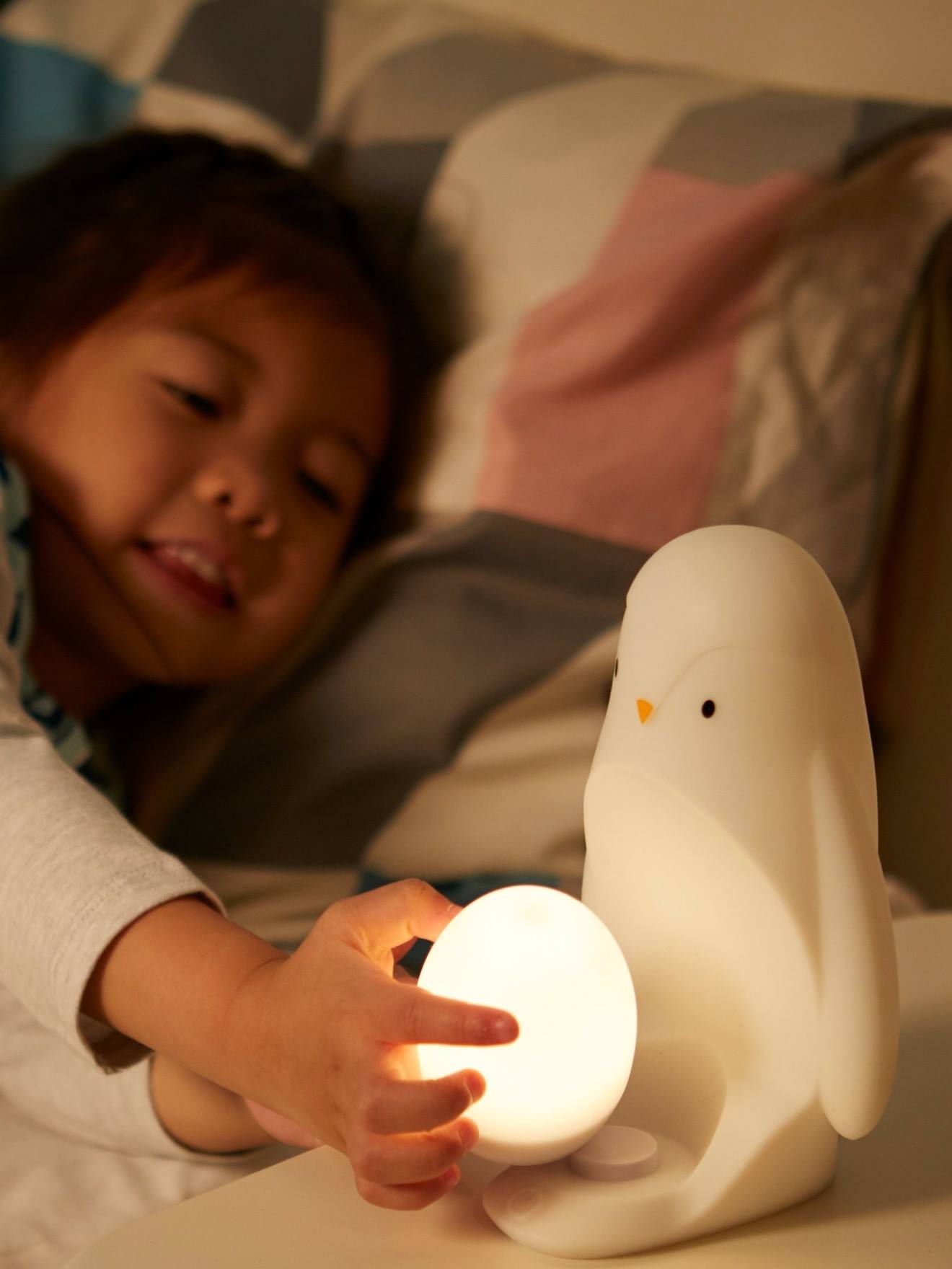 2 in 1 draagbaar nachtlampje TOMMEE TIPPEE PinguΓ―n wit