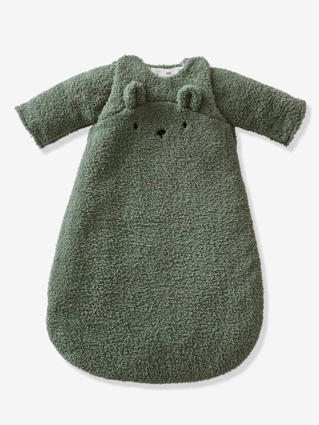 Slaapzakje met uitneembare mouwen Beren GREEN FOREST Oeko-Tex® donkerbeige+ecru+saliegroen - vertbaudet enfant 