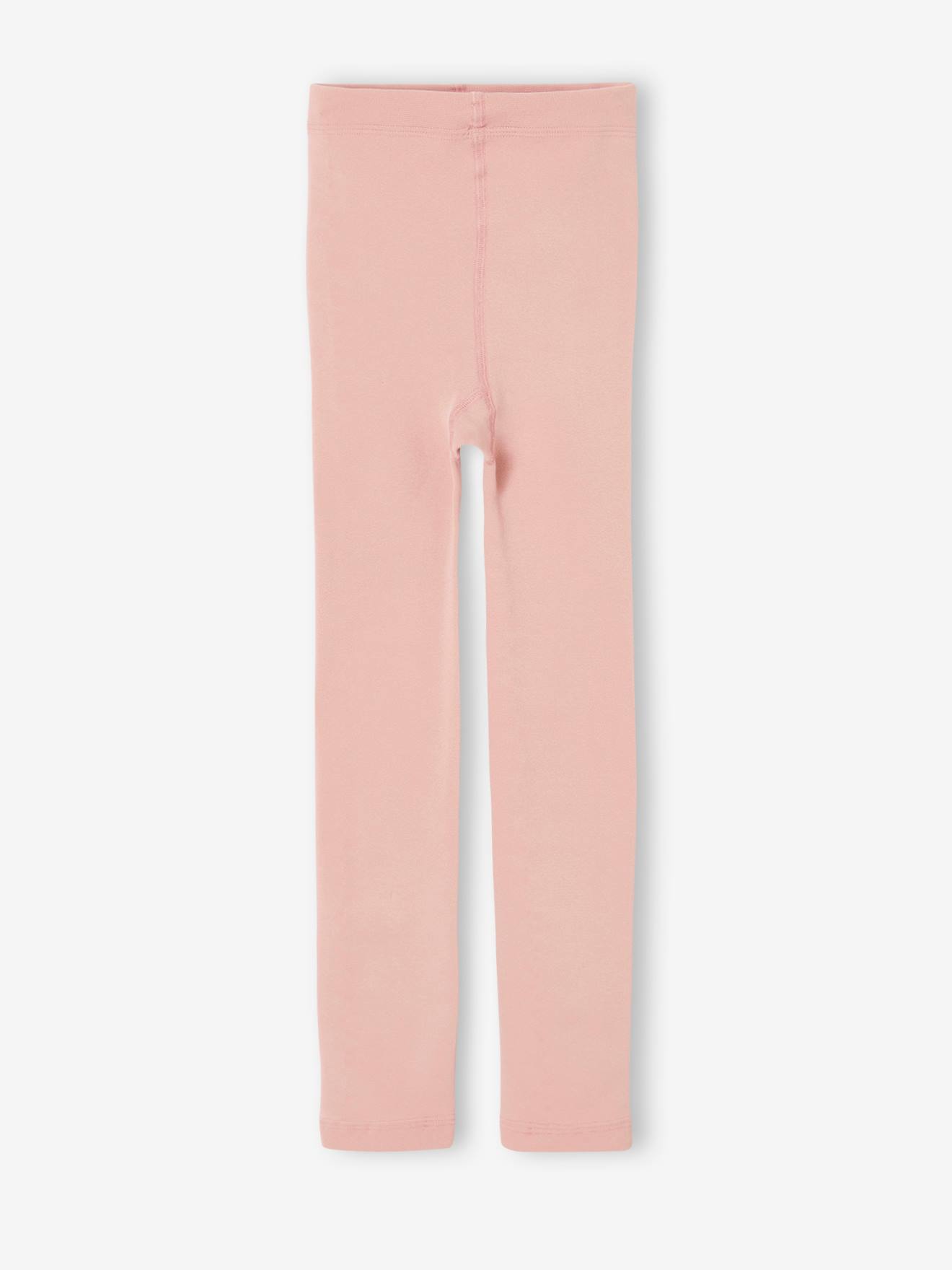 Fleece-legging voor meisjes roze (poederkleur)