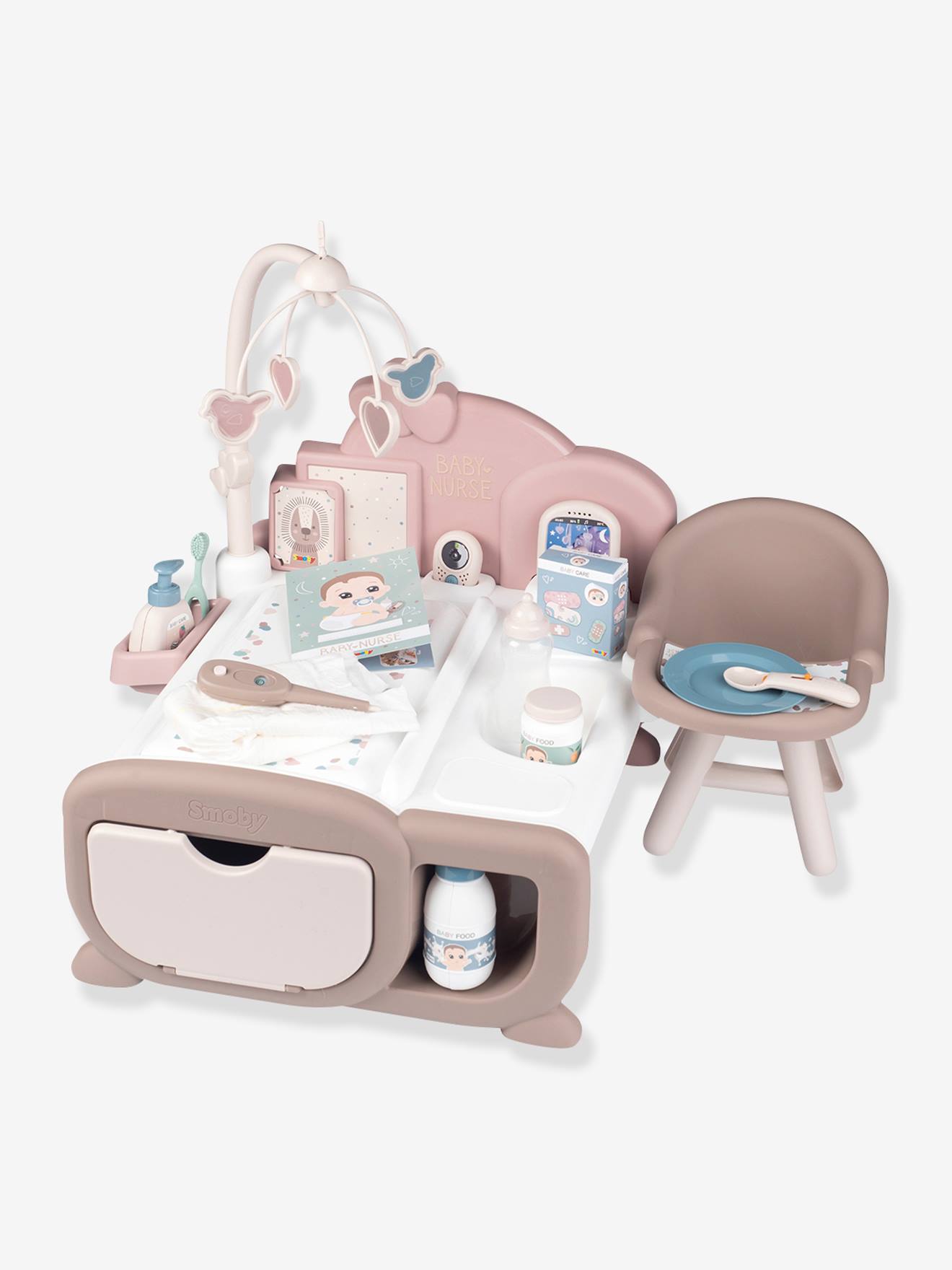 Smoby - Baby Nurse - Kinderkamer - Verzorgingstafel- Bed - Baby - Pop