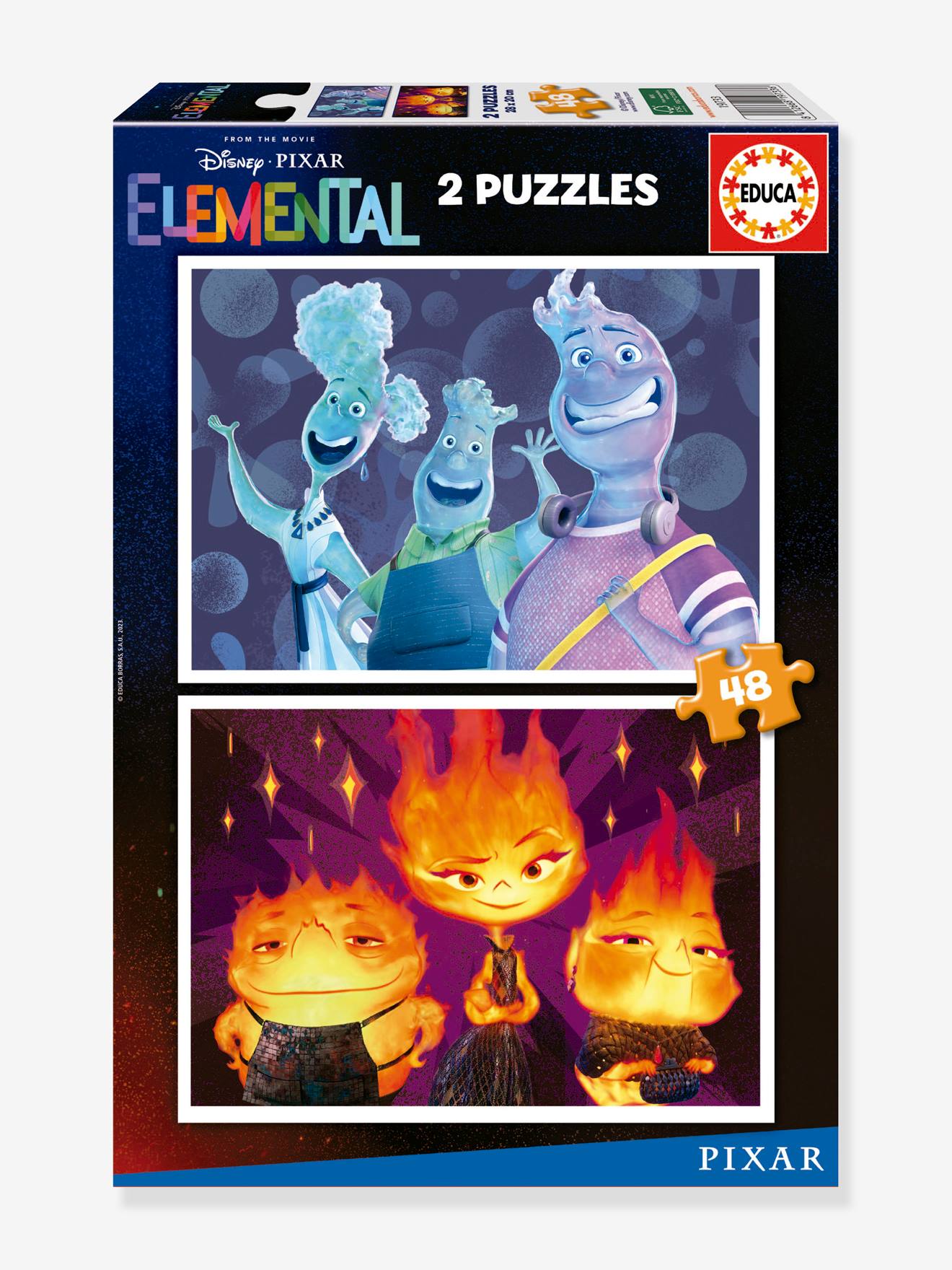 2X48 Disney elementaire puzzels - EDUCA BORRAS zwart