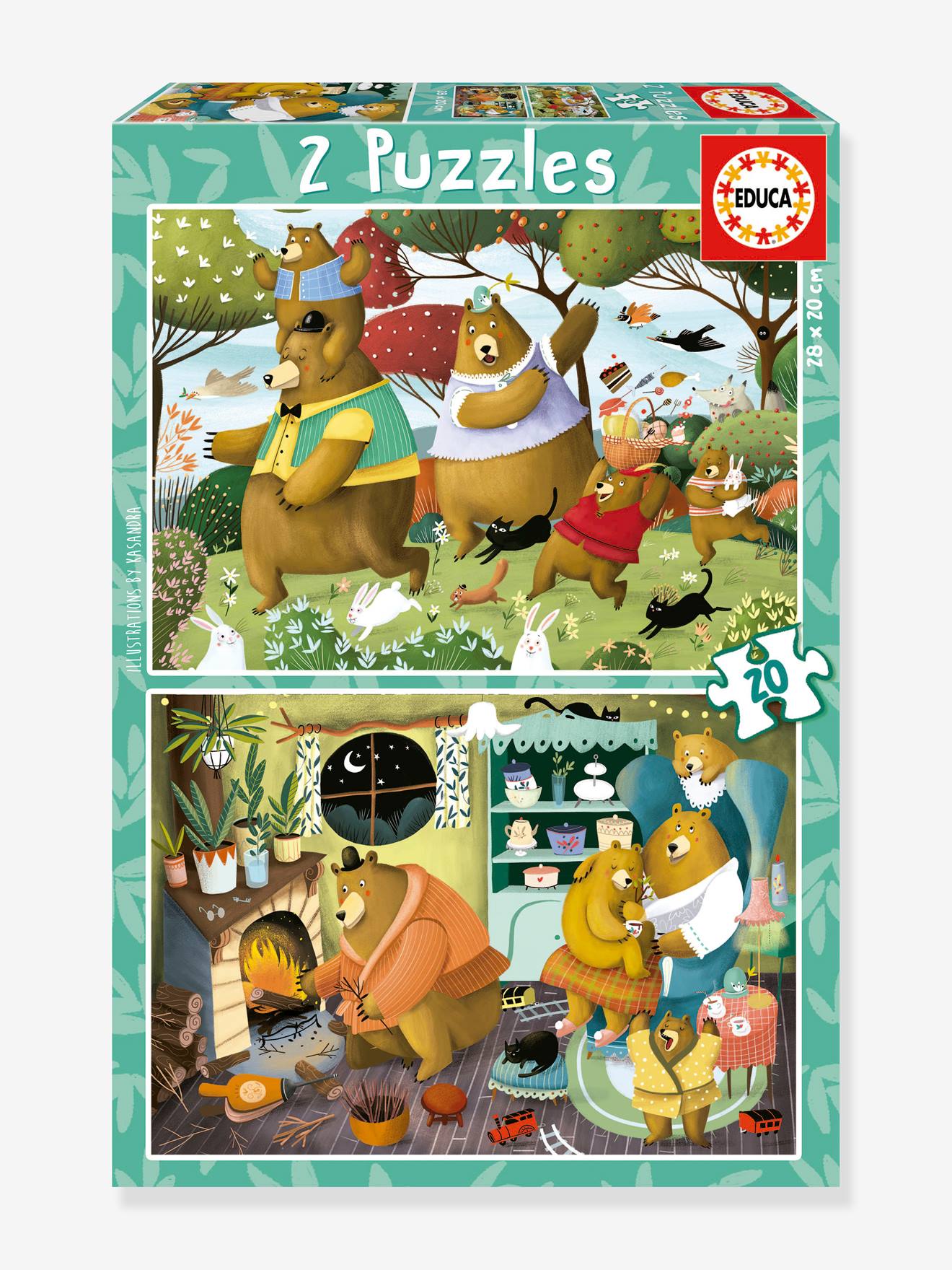 Puzzels Bosverhalen 2x20 - EDUCA BORRAS groen