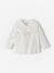 Babyhemdje voor pasgeborenen van biologisch katoen ecru+wit, bedrukt - vertbaudet enfant 