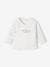 Babyhemdje voor pasgeborenen van biologisch katoen ecru+wit, bedrukt - vertbaudet enfant 