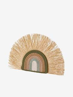 Linnengoed en decoratie-Raffia muur-regenboog