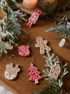 Set van 6 kerstdecoraties in thema koekje om op te hangen  - vertbaudet enfant