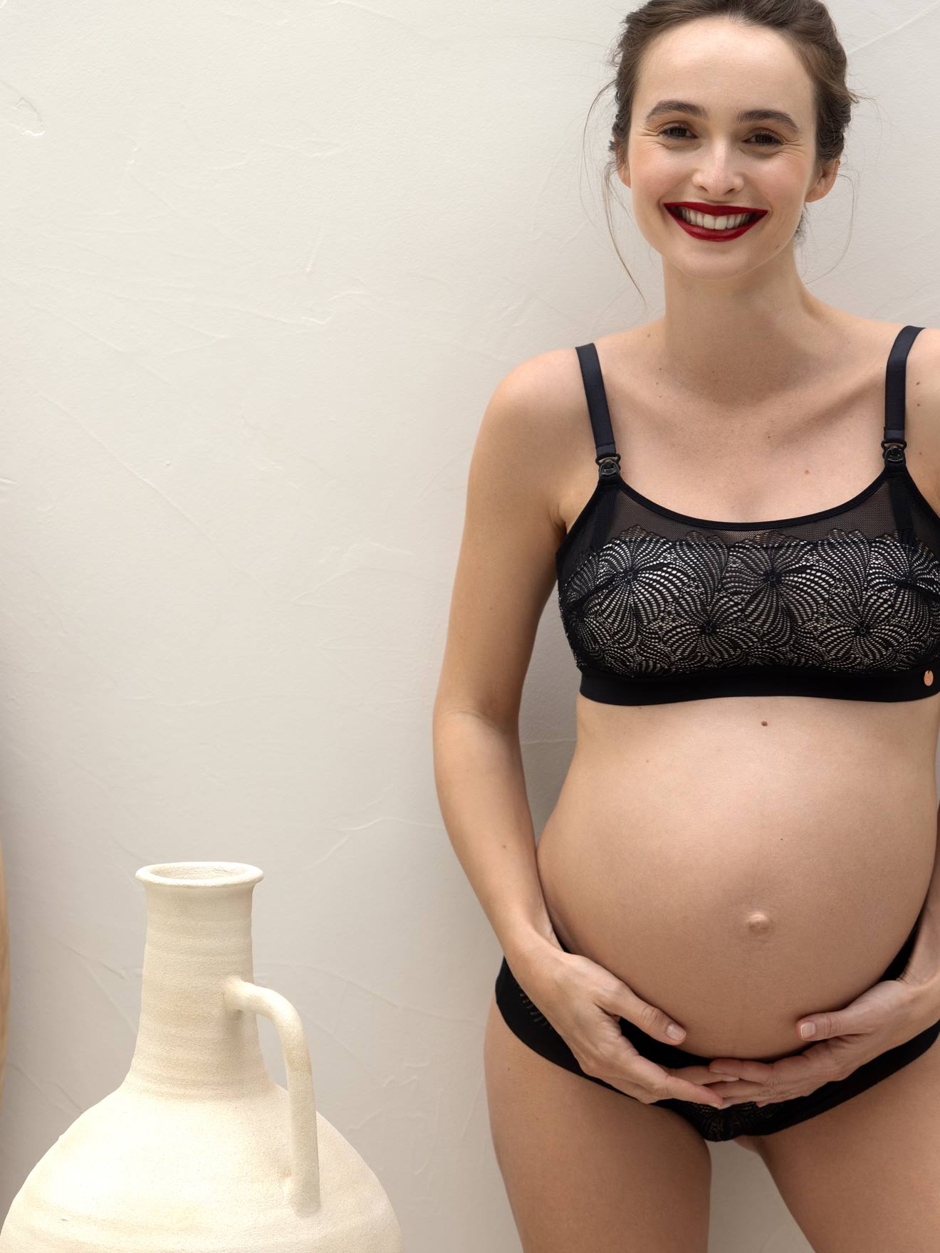 Zwangerschaps- en borstvoedingsbeha Dahlia CACHE COEUR zwart