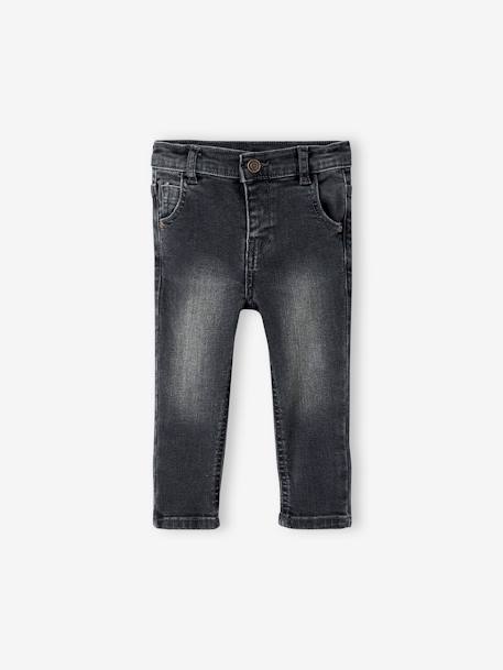 Babyjeans rechte pasvorm BASICS denimgrijs+gebleekt denim+ongewassen denim - vertbaudet enfant 