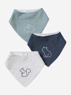 -Set met 3 bandanaslabbetjes van badstof