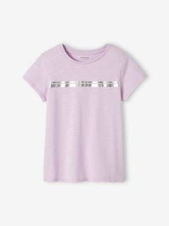 -Iriserend gestreept sportshirt voor meisjes