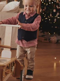 -4-delige feestset voor babyjongens shirt + broek + gilet + strikje