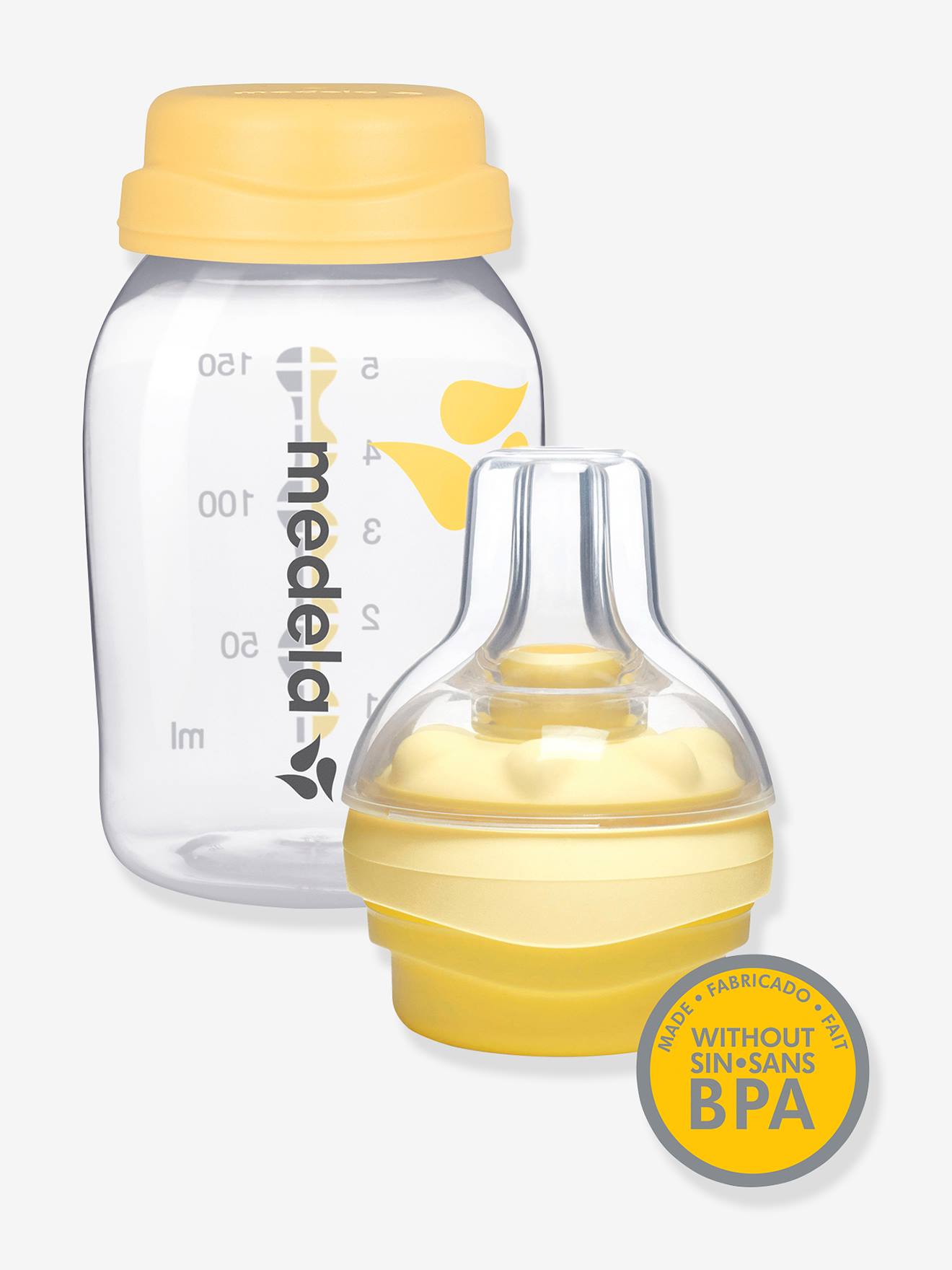 Flesje MEDELA Calmaยฎ 150 ml voor moedermelk doorzichtig