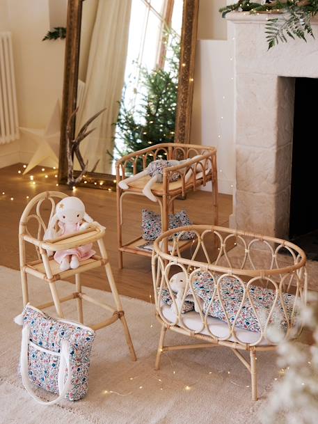 Rotan verschoontafel voor poppen beige - vertbaudet enfant 