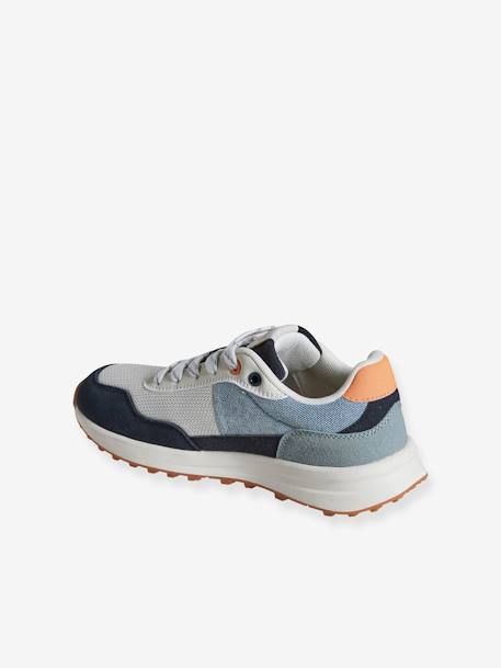 Sneakers met veters junior jeansblauw+marineblauw - vertbaudet enfant 