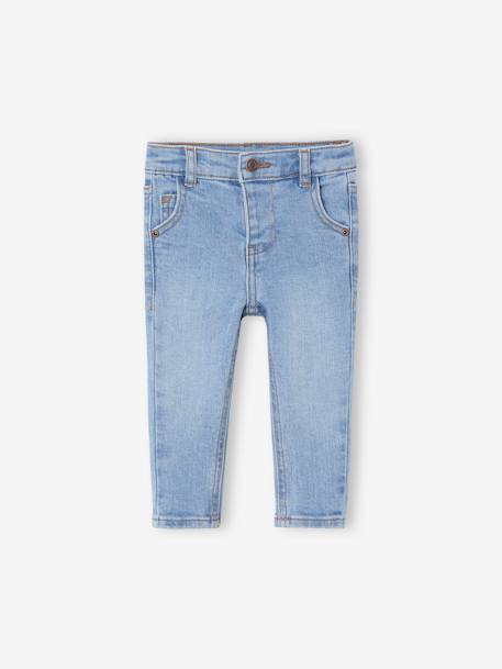 Babyjeans rechte pasvorm BASICS denimgrijs+gebleekt denim+ongewassen denim - vertbaudet enfant 