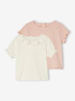Baby-T-shirt, souspull-T-shirt-Set van 2 geboorte t-shirts in biologisch katoen