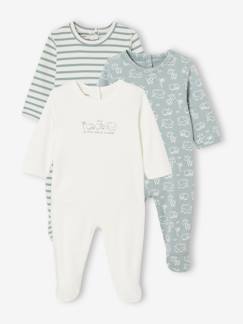 Baby-Pyjama, surpyjama-Set van 3 interlock slaappakjes BASICS