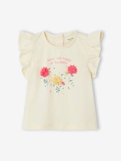 Baby-T-shirt, souspull-T-shirt-T-shirt met bloemen in reliëf baby